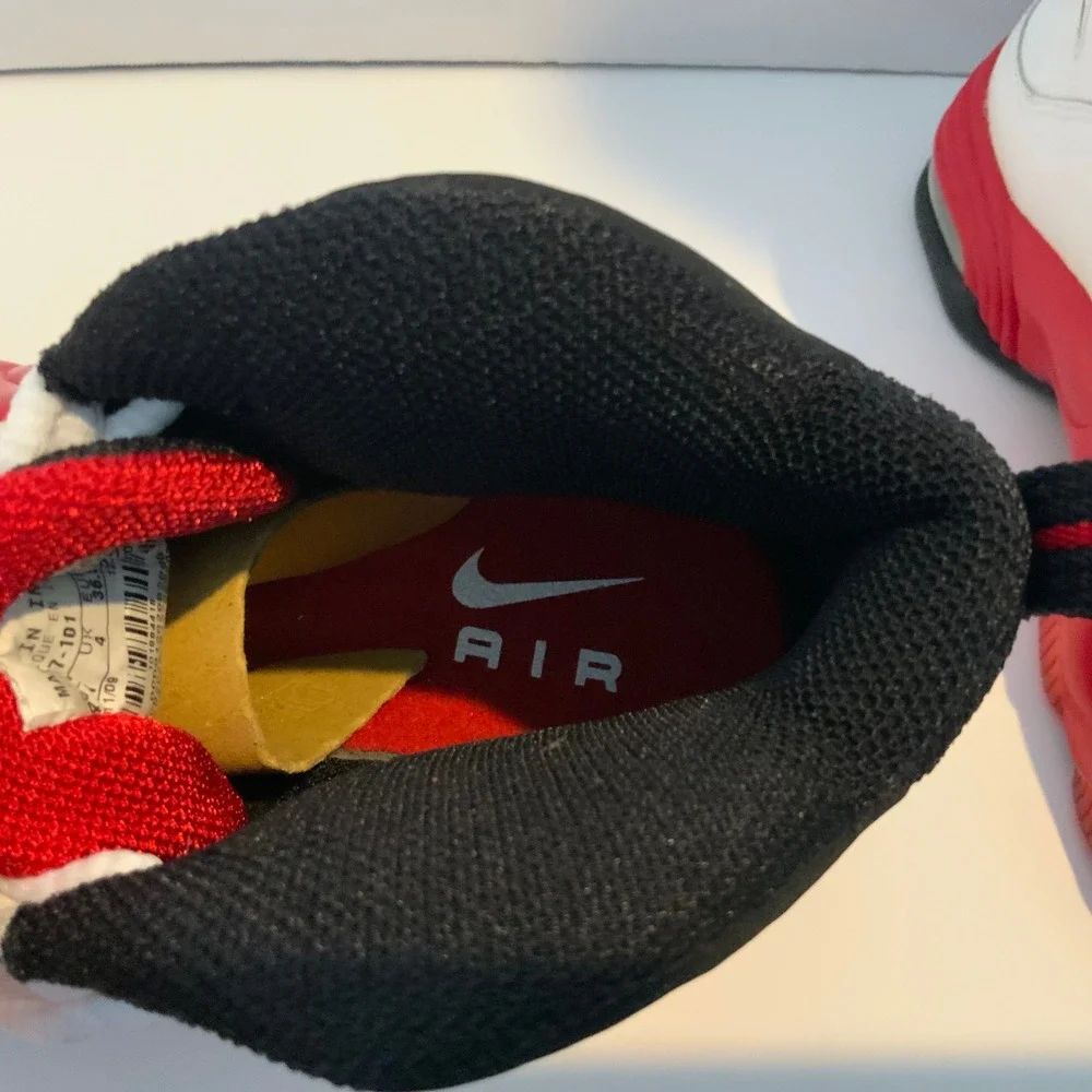 Nike Air Penny III 3 LE GS White Varsity Red Black 344977-101 Mens 4.5Y Sneakers